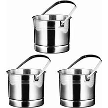 Silver Pcs Ice Bucket Bathtub Portable Terrarium Wine Bottles Accessories Metal Stainless Steel Size 3