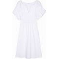 Patrizia Pepe - Logo-Plaque Poplin Maxi Dress - Women - Elastane/Cotton/Polyamide - 44 - White