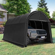 12 ft. W X 20 ft. D X 9.8 ft. H Black Heavy-Duty Storage Tent, Outdoor Tool Shed, Carport, Portable Garage