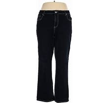 Chic Denim Jeans - High Rise: Black Bottoms - Women's Size 18 - Indigo Wash