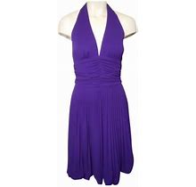 Cache Dresses | Beautiful Pleated, Purple Halter Dress | Color: Purple | Size: 4