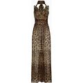 Dolce & Gabbana - Leopard-Print Halterneck Silk Gown - Women - Silk - 44 - Brown