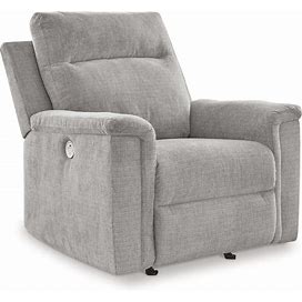 Ashley Barnsana Ash Rocker Power Recliner, Gray Contemporary And Modern Recliners From Coleman Furniture