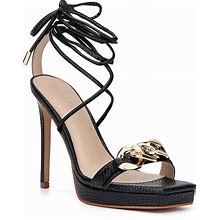 TORGEIS Cassava Platform Sandal | Women's | Black | Size 7 | Heels | Sandals | Lace-Up | Platform | Stiletto