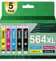 564XL Ink Cartridges Combo Pack Replacement For HP 564 Ink 564XL Ink Cartridges [Latest Version] For Deskjet 3500 3520 Officejet 4620 Photosmart 5520