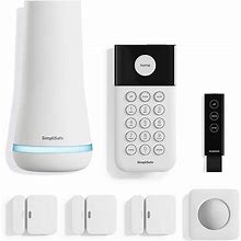 Smart Home Security System (7 Pc.) With Base Station, Siren, Keypad, Motion Sensor, 3 Entry Sensors, And Key Fob