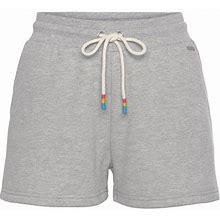 Pride Drawstring Lounge Shorts, Grey-Mottled, Size 0/2