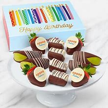 Birthday Celebrations Dipped Fruit Trio - Birthday Gifts For Friends - One 12Ct Box Of Chocolate Covered Fruit By Edible Arrangements