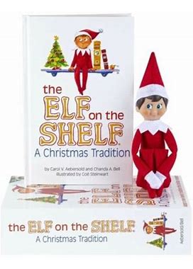 Elf On The Shelf : Christmas Blue-Eyed Boy Light Scout Elf With Book