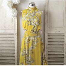 Nanette Lepore Smocked Neck Floral Sleeveless Women's Dress Size 8