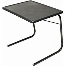 Table-Mate XL TV Folding Stowaway Adjustable Tray Table, Black