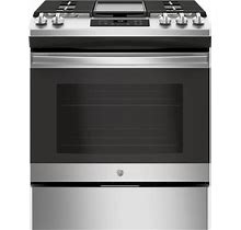 GE Appliances JGSS66SELSS Slide-In Front Control Gas Range - Stainless Steel 30"
