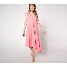 BEAUTIFUL By Lawrence Zarian Petite Asymmetric Hem Maxi Dress, Size Petite Medium, Pink Apricot