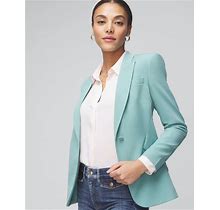 Women's Fluid Editor Blazer In Green Size 0 | White House Black Market, Business Casual Work Clothes