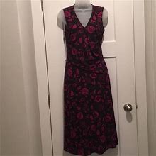 Ann Taylor Dresses | Sleeveless Burgundy/Pink Dress, Size-2, Lined , | Color: Pink/Purple | Size: 2