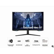 SAMSUNG 32" Odyssey Neo G7 4K UHD 165Hz Quantum HDR2000 Curved Monitor