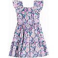 Girls 4-12 Jumping Beans® Flounce Bow Tie-Back Dress, Girl's, Size: 5, Med Purple