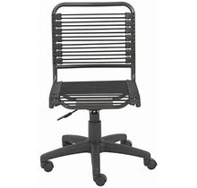 Orren Ellis 35" Chrome & Black Round Bungee Cord Low Back Office Chair Bungee In Gray | Wayfair 45Dc4d515e48a43d515c99c42e7a1b11