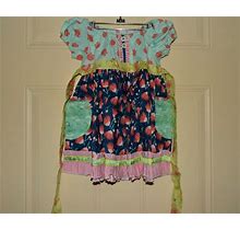 Matilda Jane PLATINUM Peasant Dress W/ Pockets Girls Sz 2T New In Bag!