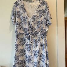 Anthropologie Dresses | Anthropologie Cloth And Stone Blue Floral Dress | Color: Blue/White | Size: M