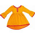 Mixed Up Clothing Baby Girls Pom-Pom-Trim Hi-Low Dress - Yellow