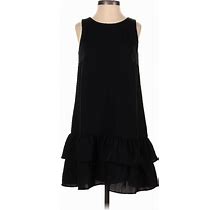 Ann Taylor LOFT Cocktail Dress - Dropwaist: Black Solid Dresses - Women's Size 00 Petite