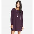 Express Dresses | Express Long Sleeve Purple Trapeze Dress | Color: Purple | Size: L