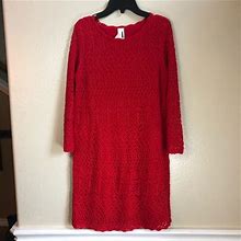Cat & Jack Dresses | 6/$25 Cat & Jack Red Crochet Dress Nwt | Color: Red | Size: 10G