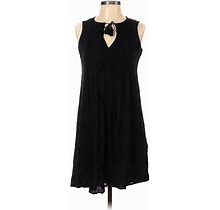 Old Navy Casual Dress Tie Neck Sleeveless: Black Solid Dresses - Women's Size X-Small