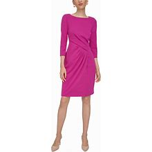 Calvin Klein Women's 3/4-Sleeve Sheath Dress - Boysenberry - Size 4