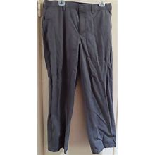 Pants Slacks Gray Dress Croft & Barrow 36 X 34 Cotton Poly Clothing AS IS 9542