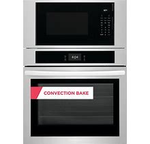 Frigidaire 30-In Self-Cleaning Convection Microwave Wall Oven Combo (Stainless Steel) | FCWM3027AS