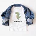Dinosaur Toddler Clothes "All Wound Up" Gildan Toddler Shirts