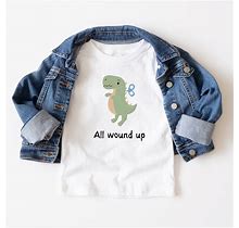 Dinosaur Toddler Clothes "All Wound Up" Gildan Toddler Shirts