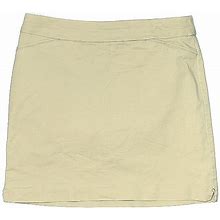 Croft & Barrow Skort: Yellow Solid Bottoms - Women's Size 6