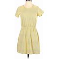 Old Navy Casual Dress - Mini Crew Neck Short Sleeves: Yellow Dresses - Women's Size Small Petite