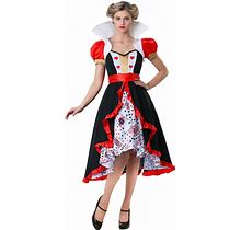 New Plus Flirty Queen Of Hearts Costume | Alice In Wonderland Costumes Black/Red/White 5X Fun Costumes Women's