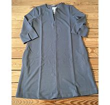 H&M Womens 3/4 Sleeve Midi Dress Size S Grey F10
