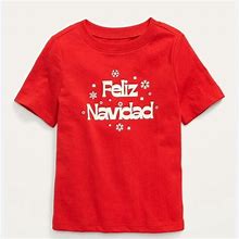 Old Navy Shirts & Tops | Feliz Navidad Christmas T-Shirt Toddler Size 3T | Color: Red | Size: 3Tb