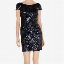 Calvin Klein Dresses | Calvin Klein Sequins Lace Dress With Low Back | Color: Black | Size: 12