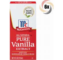 6X Packs Mccormick Pure Vanilla Flavor Extract | 4Oz | Madagascar Vanilla Beans