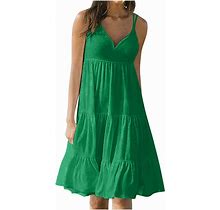YAFINMO Beach Dresses For Women 2024 Vacation Cute Summer Midi Dress Plus Size Boho Sundresses Casual Sleeveless Tank Dresses