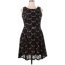 City Studio Casual Dress - Party Scoop Neck Sleeveless: Black Solid Dresses - Women's Size 14