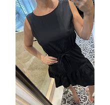 THEORY Babydoll Black SUNDRESS DRESS Fit & Flare, Multi Tiered Size M