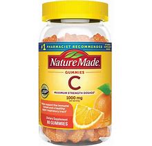 Nature Made Vitamin C Gummies - Tangerine | 1000 Mg | 80 Gummies