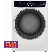 8 Cu. Ft. Vented Front Load Stackable Electric Dryer In White With Luxcare Dry And Automatic Temperature Control