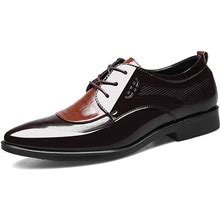 Men's Leather Shoes New Business Formal Shoes Plus Size Shoes Men's Lace-Up Wedding Shoes All-Match Casual Shoes