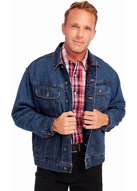 Blair Men's Wrangler Flannel-Lined Denim Jacket - Denim - XL