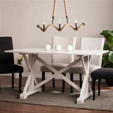 Southern Enterprises Furniture Leshire Dining Table, Distressed White By Ashley, Furniture > Kitchen And Dining Room > Dining Room Tables