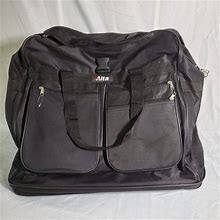 Alta 40" Black Large Rolling 6 Wheeled Duffel Bag Spinner Suitcase